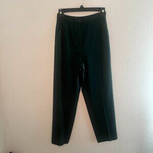 Women's Vintage Pendleton Wool Pleated Straight Leg Pant Trouser Green Size 8